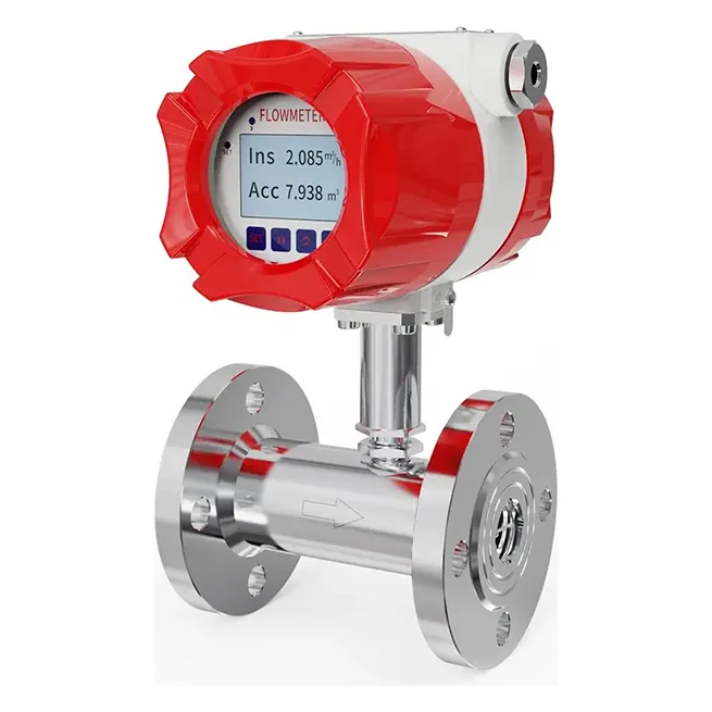Turbine flowmeter flange connection