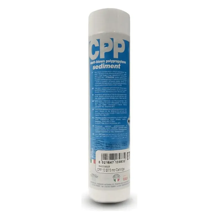 10-Inch Cotton Filter Cartridge for Stage 1 Home Water Purifiers (Atlas Italian, 1 Micron)