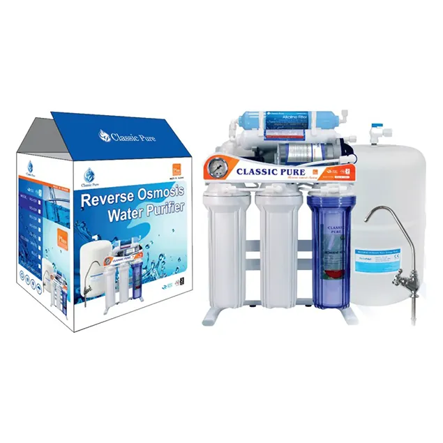 8-Stage Home Water Purifier Machine (Taiwanese) with Stand and Pressure Gauge