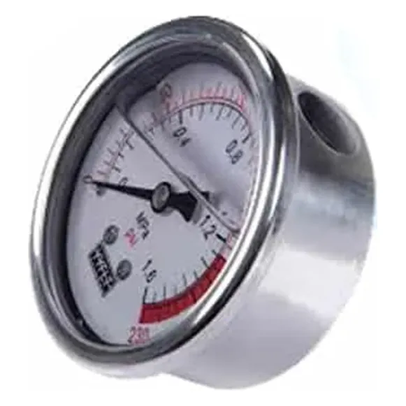 Psi / 7 Bar - 2.5-inch Stainless Steel / 100 Glycerin Pressure Gauge - Flanged