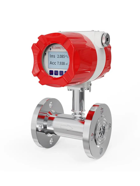 Turbine flowmeter flange connection