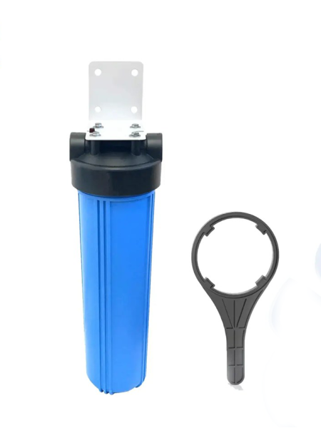 10-Inch Jumbo Blue Plastic Filter Housing with 1-Inch Plastic Thread
