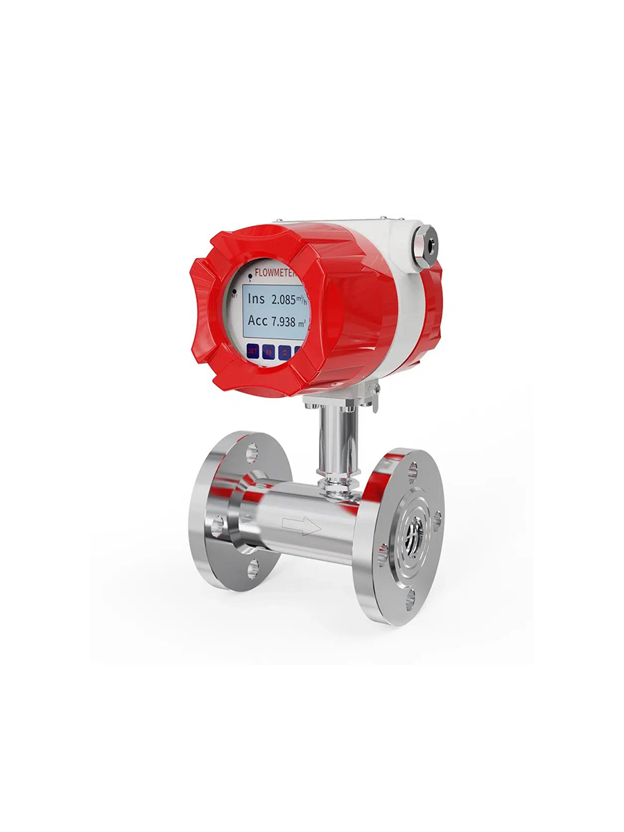 Turbine flowmeter flange connection