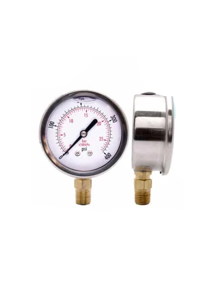 Psi / 7 Bar - 2.5-inch Stainless Steel / 150 Glycerin Pressure Gauge - Flanged