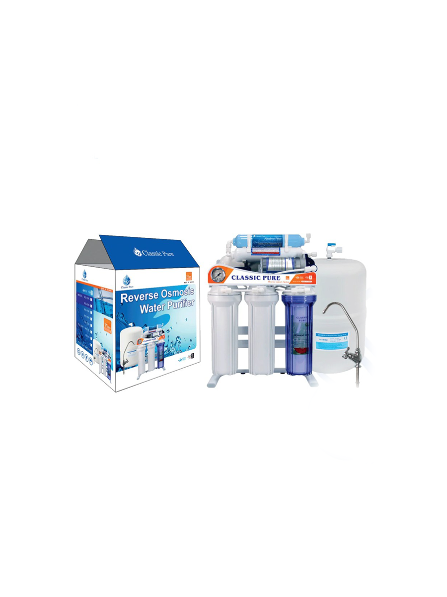 8-Stage Home Water Purifier Machine (Taiwanese) with Stand and Pressure Gauge